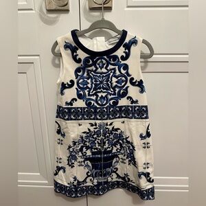 Dolce & Gabbana Blue and White Kids Formal Dress